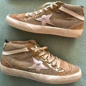 38/8 Military Green Mid Rise Golden Goose Sneakers